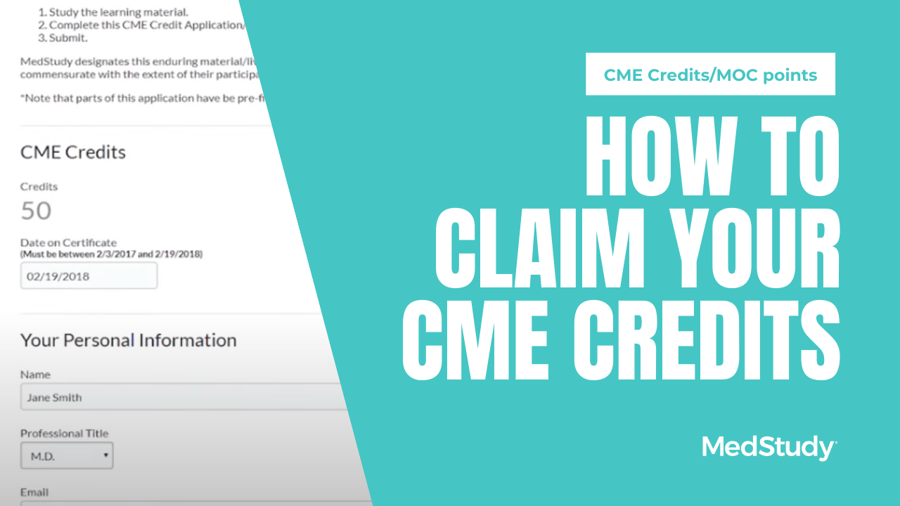 How to Claim Your CME Credits and MOC Points